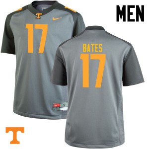 #17 Dillon Bates UT Men Stitched Jerseys Gray