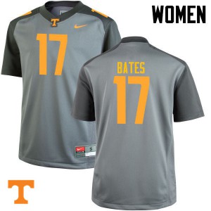 #17 Dillon Bates UT Women Football Jerseys Gray