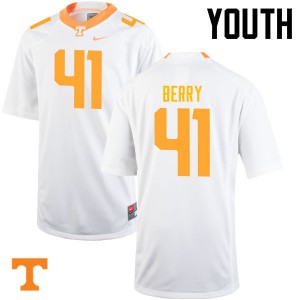 #41 Elliott Berry Tennessee Youth Stitch Jerseys White