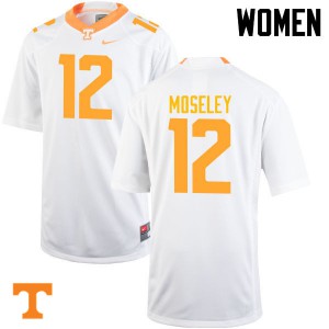 #12 Emmanuel Moseley Tennessee Women College Jersey White