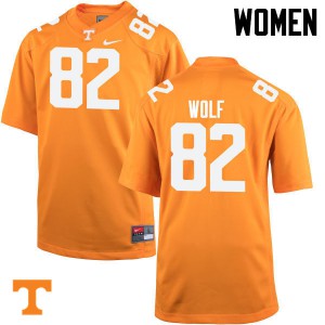 #82 Ethan Wolf Vols Women Official Jerseys Orange