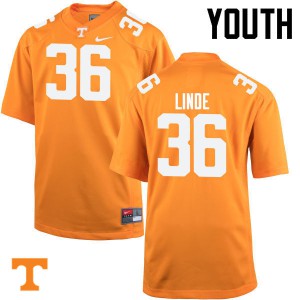 #36 Grayson Linde Tennessee Youth High School Jerseys Orange