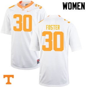 #30 Holden Foster Vols Women Embroidery Jersey White