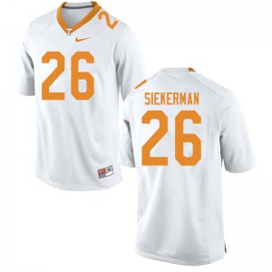 #26 J.T. Siekerman Tennessee Men NCAA Jersey White