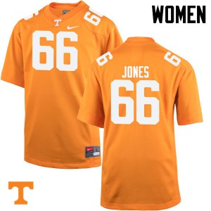 #66 Jack Jones Tennessee Volunteers Women Stitched Jerseys Orange