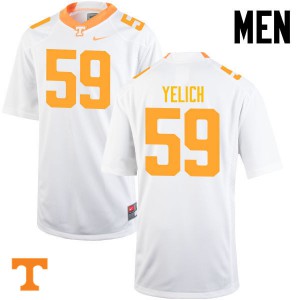 #59 Jake Yelich Tennessee Volunteers Men Embroidery Jersey White