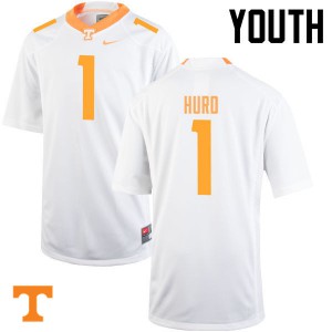 #1 Jalen Hurd Tennessee Youth NCAA Jersey White