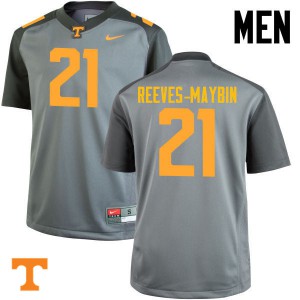 #21 Jalen Reeves-Maybin Tennessee Men College Jerseys Gray
