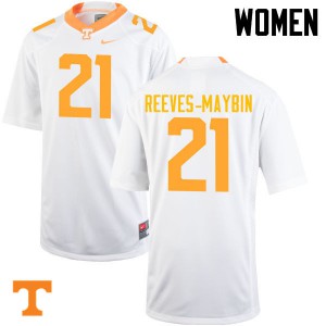 #21 Jalen Reeves-Maybin Tennessee Vols Women College Jerseys White