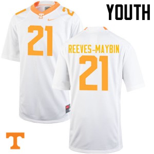 #21 Jalen Reeves-Maybin Tennessee Volunteers Youth College Jerseys White