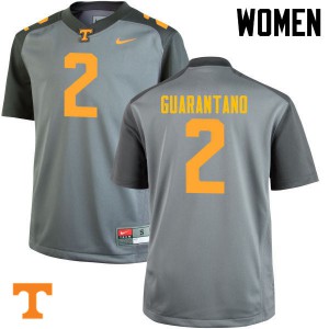 #2 Jarrett Guarantano Tennessee Vols Women Football Jersey Gray