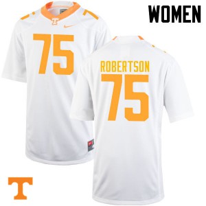 #75 Jashon Robertson Tennessee Women Stitched Jersey White