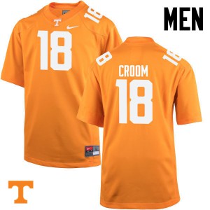 #18 Jason Croom Vols Men College Jerseys Orange