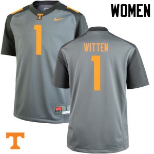 #1 Jason Witten Tennessee Vols Women Stitched Jerseys Gray
