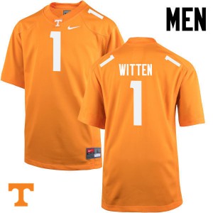 #1 Jason Witten Vols Men Embroidery Jerseys Orange