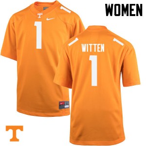#1 Jason Witten Vols Women Stitched Jerseys Orange