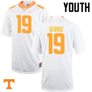#19 Jeff George Tennessee Youth College Jersey White