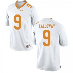#9 Jimmy Calloway Tennessee Volunteers Men College Jerseys White