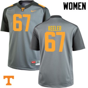#67 Joe Keeler Tennessee Women Official Jerseys Gray