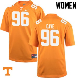 #96 Joey Cave Tennessee Vols Women College Jerseys Orange
