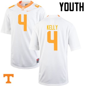 #4 John Kelly Tennessee Volunteers Youth Player Jerseys White