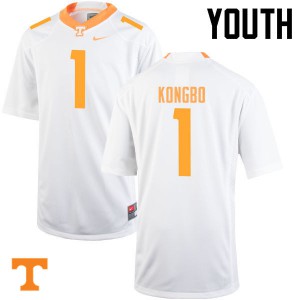 #1 Jonathan Kongbo Tennessee Volunteers Youth Official Jersey White