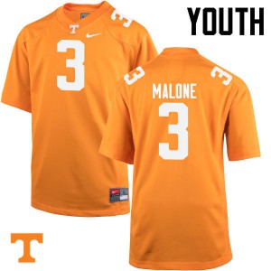 #3 Josh Malone UT Youth Stitch Jerseys Orange