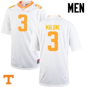 #3 Josh Malone UT Men Embroidery Jerseys White