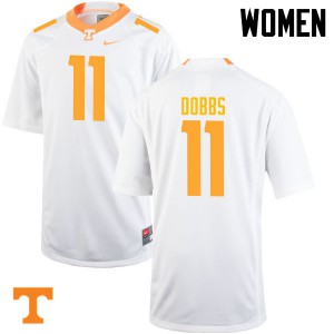 #11 Joshua Dobbs Tennessee Women High School Jersey White