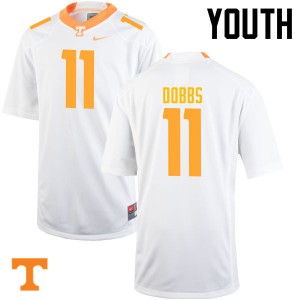 #11 Joshua Dobbs Tennessee Vols Youth Stitch Jerseys White
