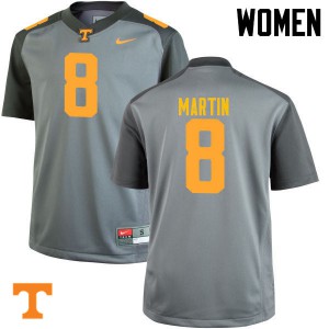 #8 Justin Martin UT Women Player Jerseys Gray