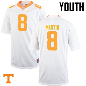 #8 Justin Martin UT Youth College Jersey White