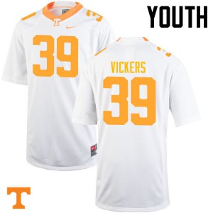 #39 Kendal Vickers Vols Youth Official Jersey White