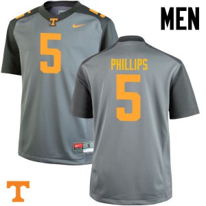 #5 Kyle Phillips Vols Men Official Jerseys Gray