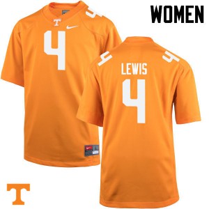 #4 LaTroy Lewis Tennessee Vols Women NCAA Jersey Orange