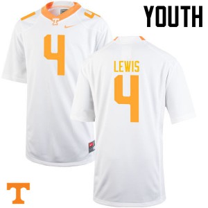 #4 LaTroy Lewis Tennessee Vols Youth Stitch Jerseys White