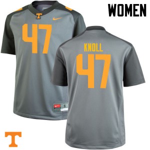 #47 Landon Knoll Tennessee Women Embroidery Jersey Gray