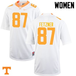 #87 Logan Fetzner Tennessee Women NCAA Jersey White