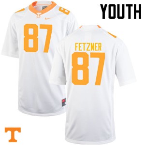 #87 Logan Fetzner Tennessee Youth University Jerseys White