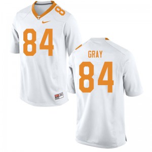 #84 Maleik Gray Tennessee Vols Men University Jerseys White