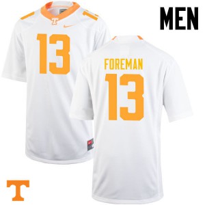 #13 Malik Foreman UT Men Football Jerseys White