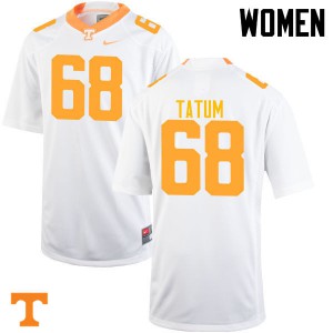 #68 Marcus Tatum Tennessee Vols Women Player Jersey White