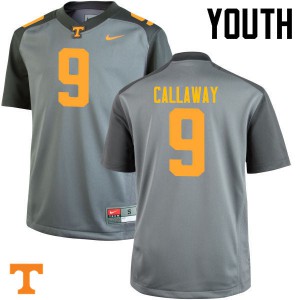 #9 Marquez Callaway Tennessee Vols Youth Football Jersey Gray