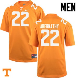 #22 Micah Abernathy Tennessee Men Football Jerseys Orange