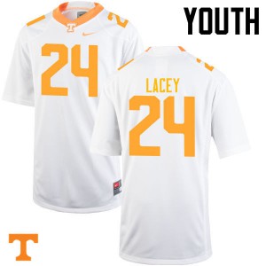 #24 Michael Lacey Tennessee Volunteers Youth Stitched Jerseys White