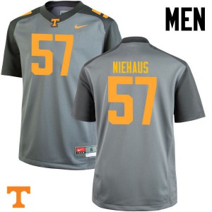 #57 Nathan Niehaus Tennessee Volunteers Men Football Jersey Gray