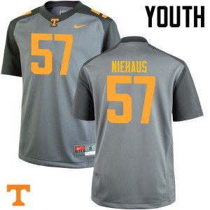 #57 Nathan Niehaus Vols Youth Embroidery Jersey Gray