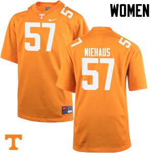 #57 Nathan Niehaus Tennessee Vols Women Stitched Jerseys Orange