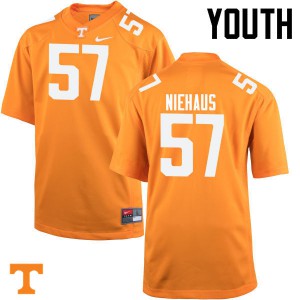 #57 Nathan Niehaus Tennessee Vols Youth Player Jersey Orange