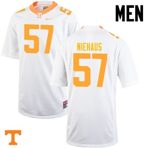 #57 Nathan Niehaus Tennessee Vols Men Stitch Jerseys White